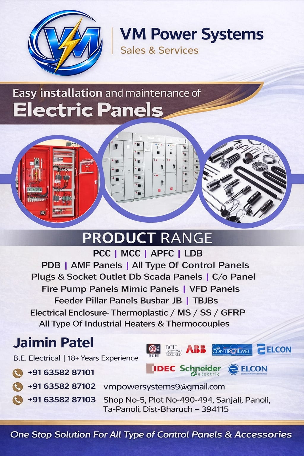Electric Control Panels product range catalog